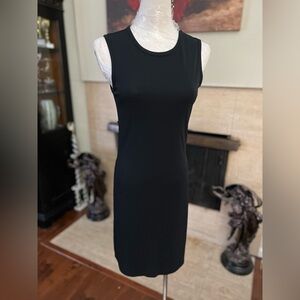 EXPRESS WORLD BRAND Elegant Black Sleeveless Dress with slits.